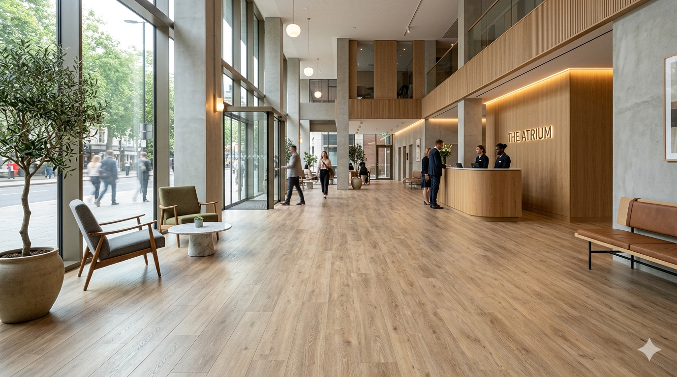LVT PVC zemin ticari mekan